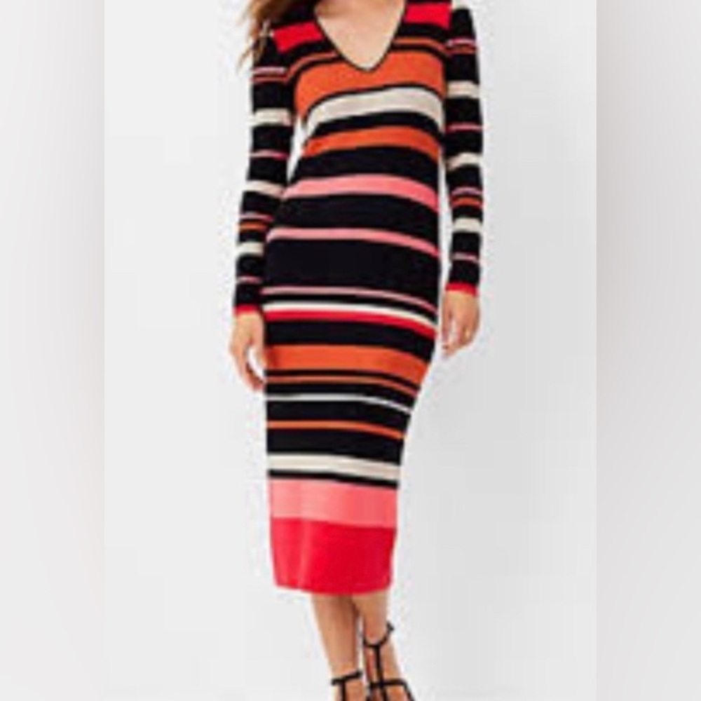 Ann Taylor midi knit sweater dress